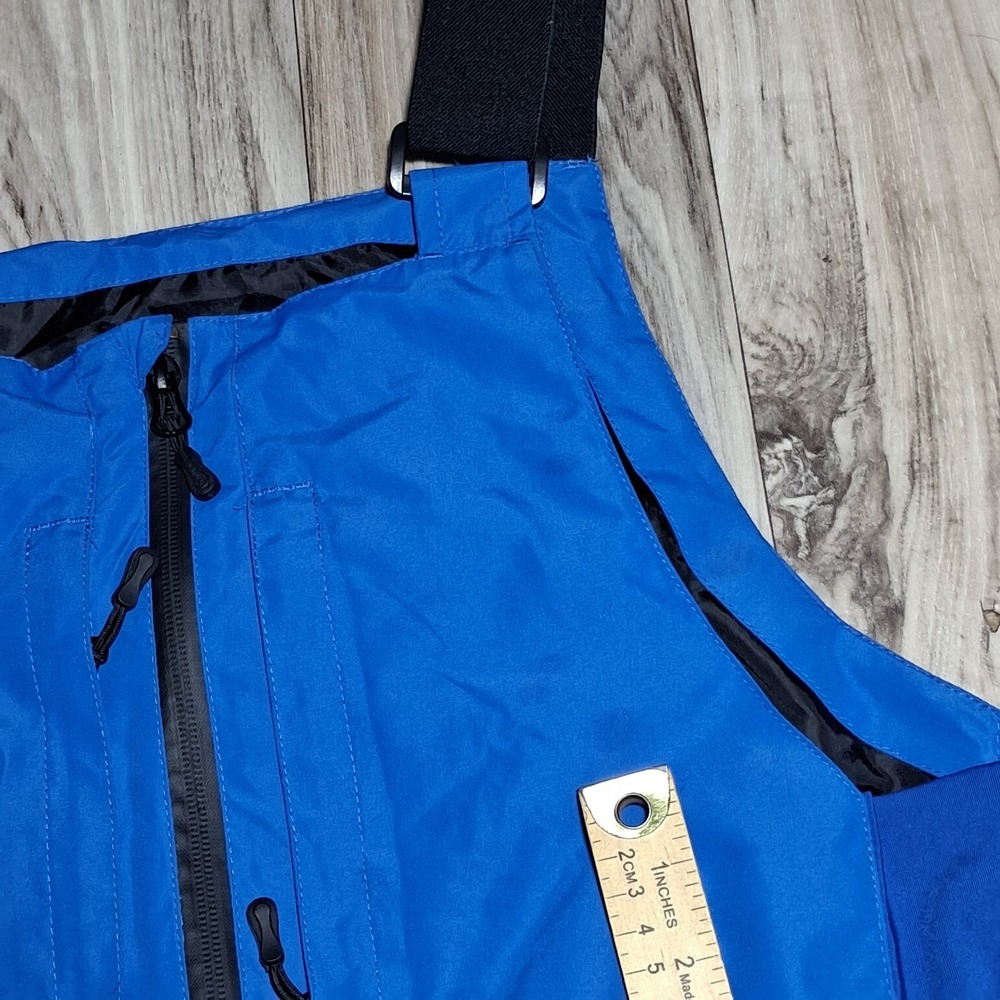 Free Soldier Mens Blue Insulated Ski‎ Bibs Snowboard Overalls Large Inseam 32 - Picture 8 of 16